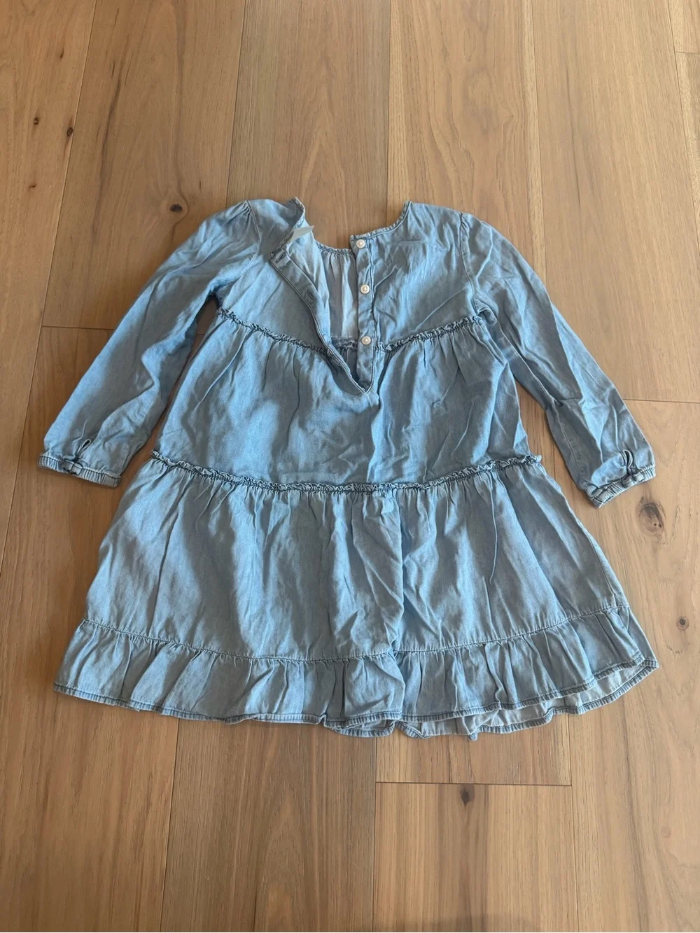 OshKosh B'gosh Light Blue Tiered Ruffle Dress